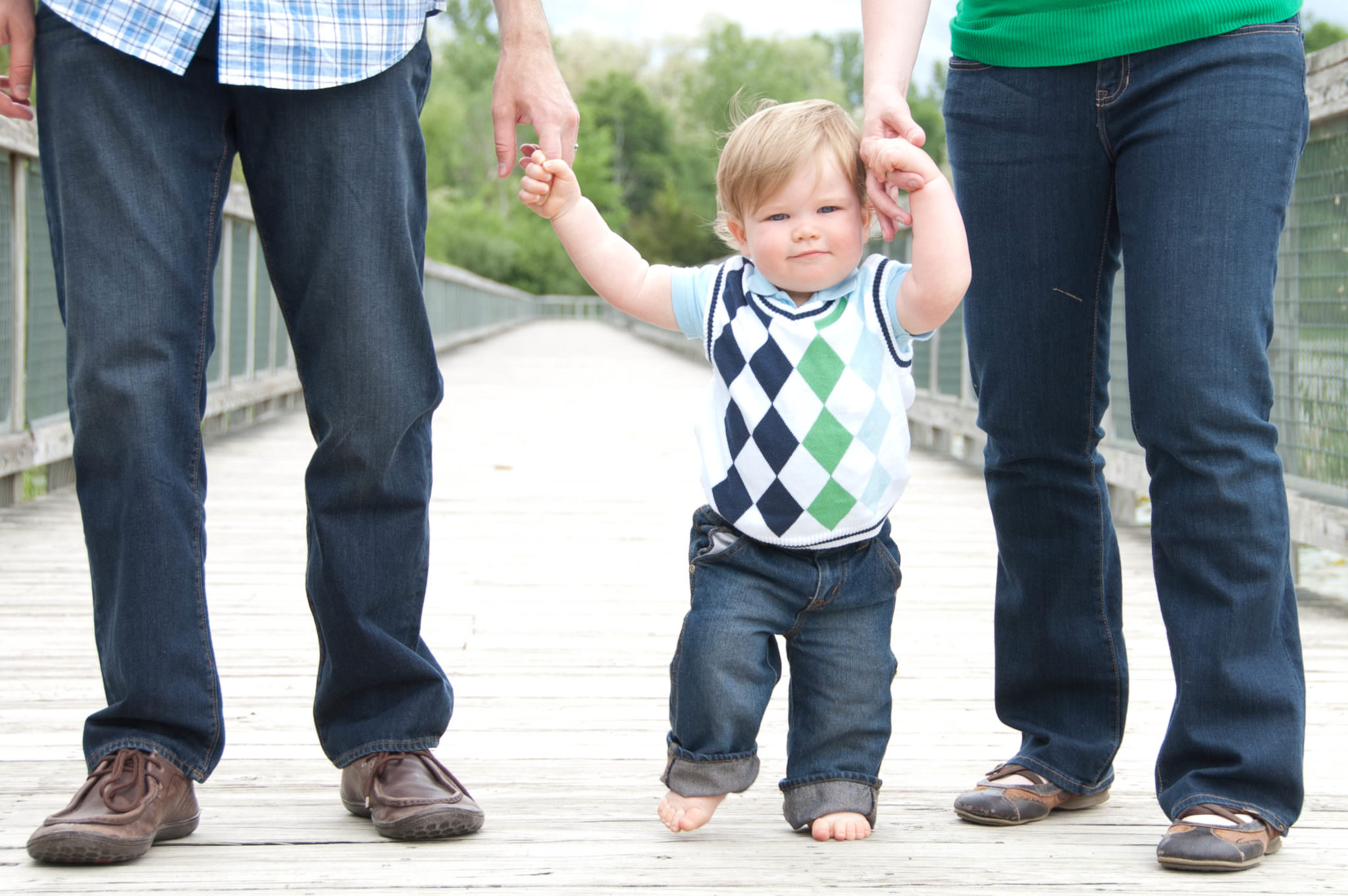 Toddler boy with parents, Northville Child Photographer