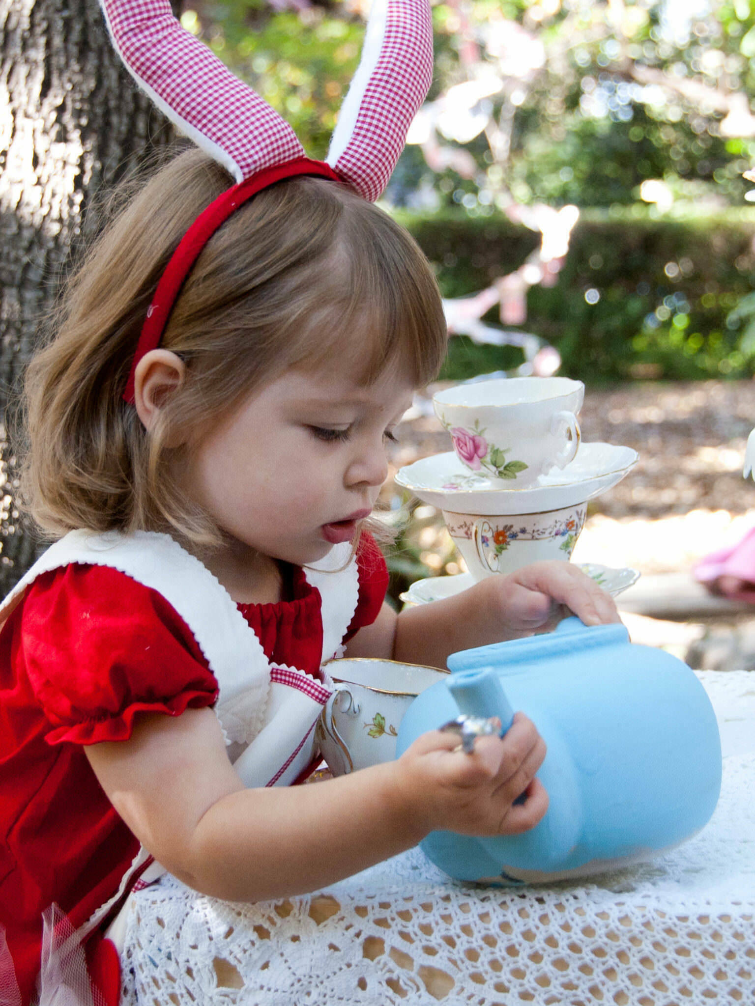 little girl dressed as the white rabbit, Metro Detroit Child Photographer