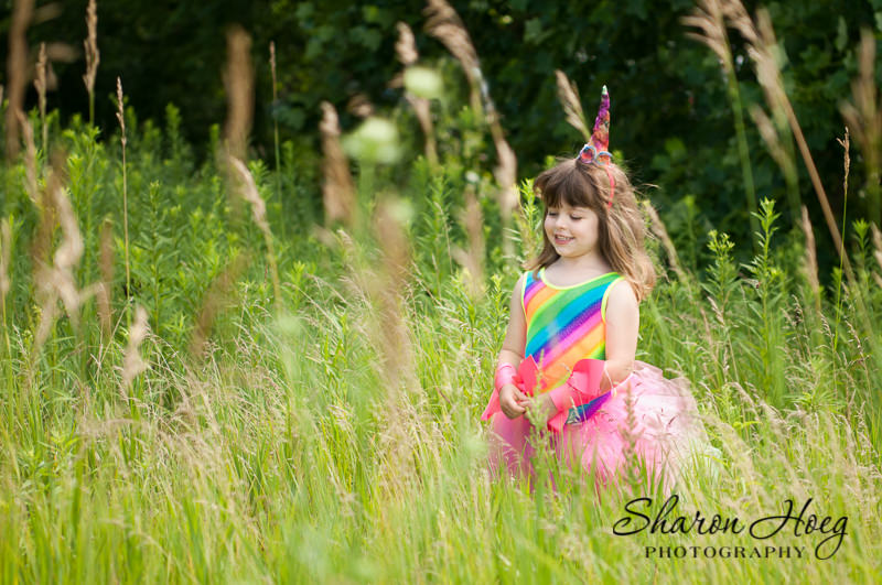 Unicorn dreaming girl, South Lyon Child Photography