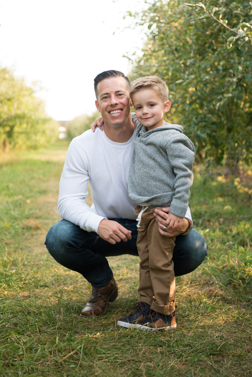 Father son photography in the fall, Metro Detroit Family Photographer