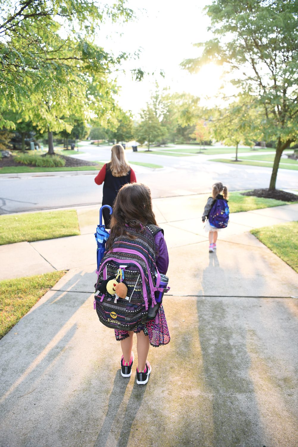 Heading off to the school bus, South Lyon MI Photographer