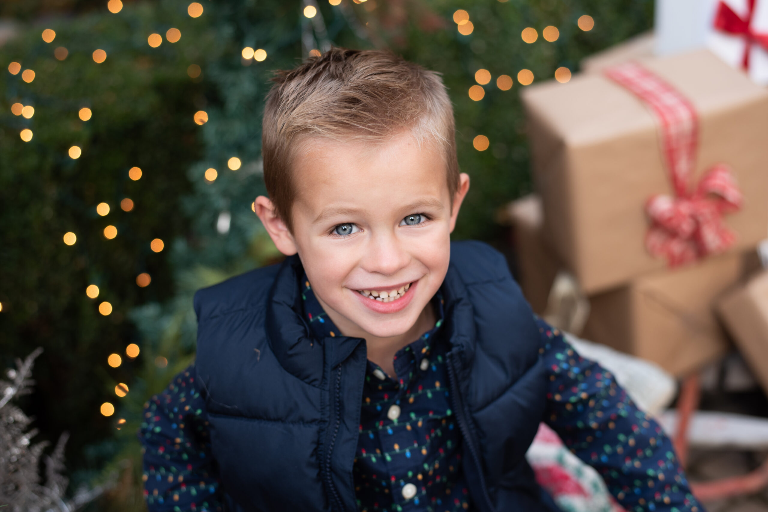 Outdoor holiday photography session in Northville