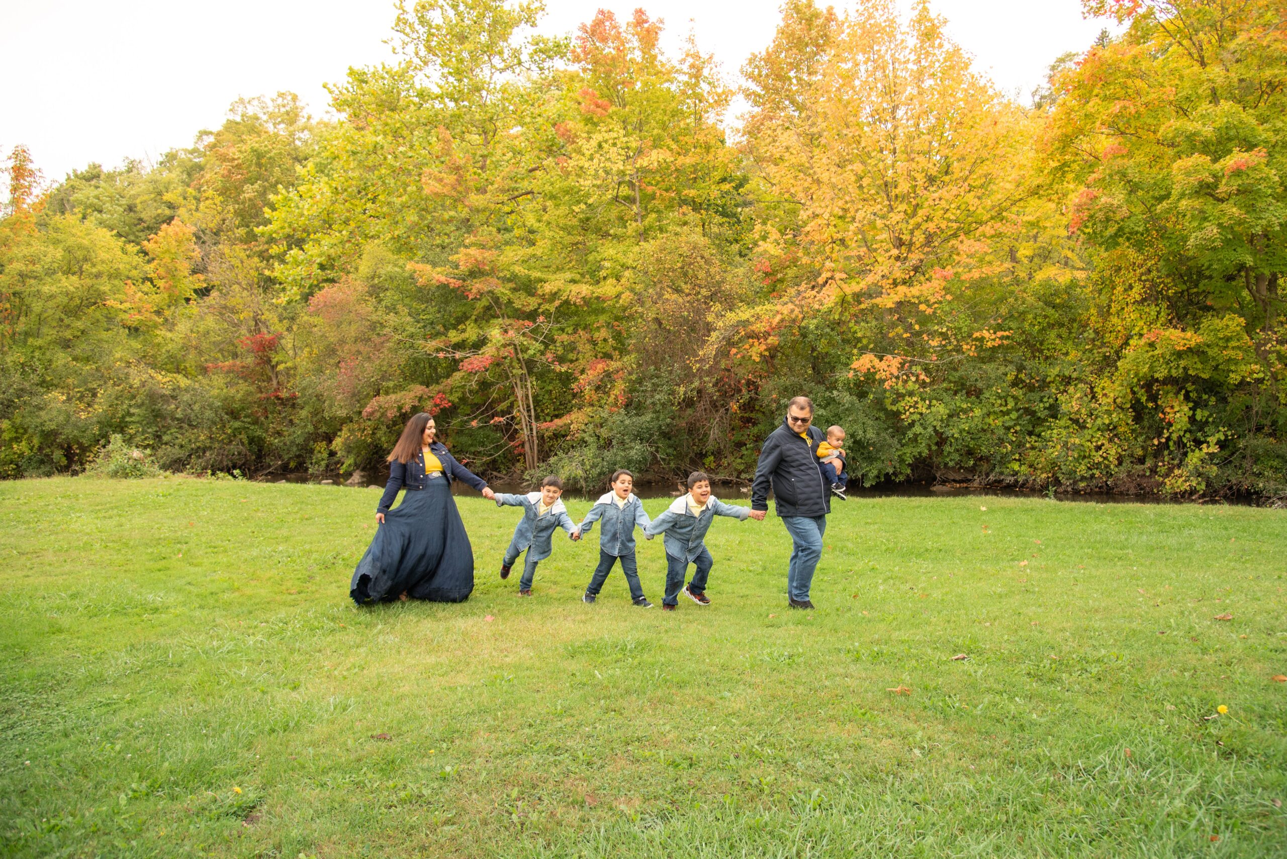 Family fall mini session northville michigan